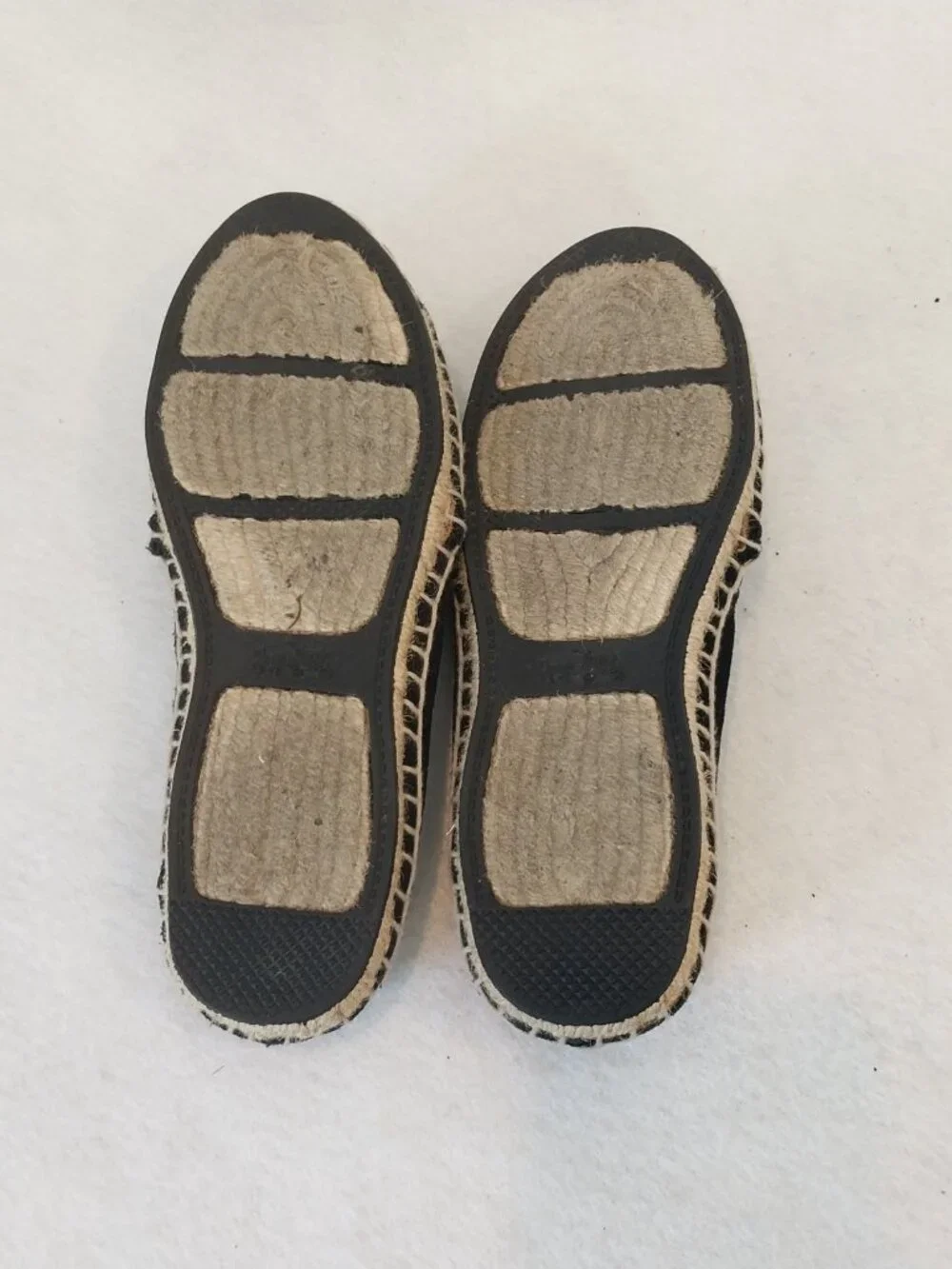 Coach Designer Comfort Shoes Womens 8 Espadrille Flats Black Suede Logo Casual.